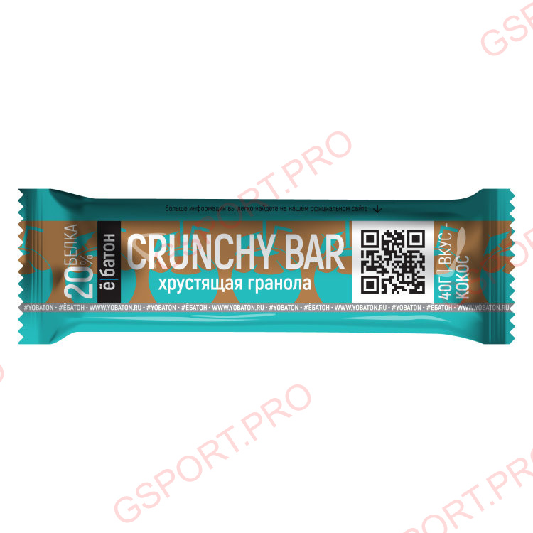 Ёбатон Crunchy Bar 20% белка (40g)